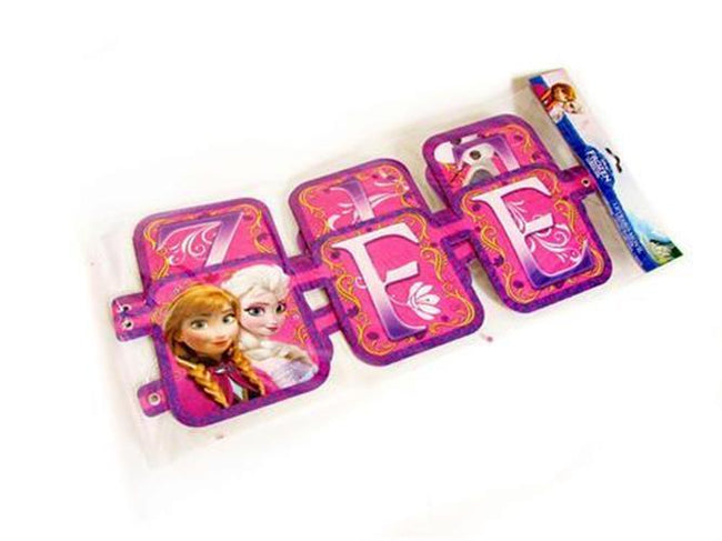 Letrero Movil Frozen Feliz Cumpleanos 1 pz. De 2.30 m