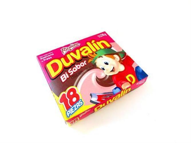 Duvalin Avellana/Fresa Caja 18pz De 15gr c/u