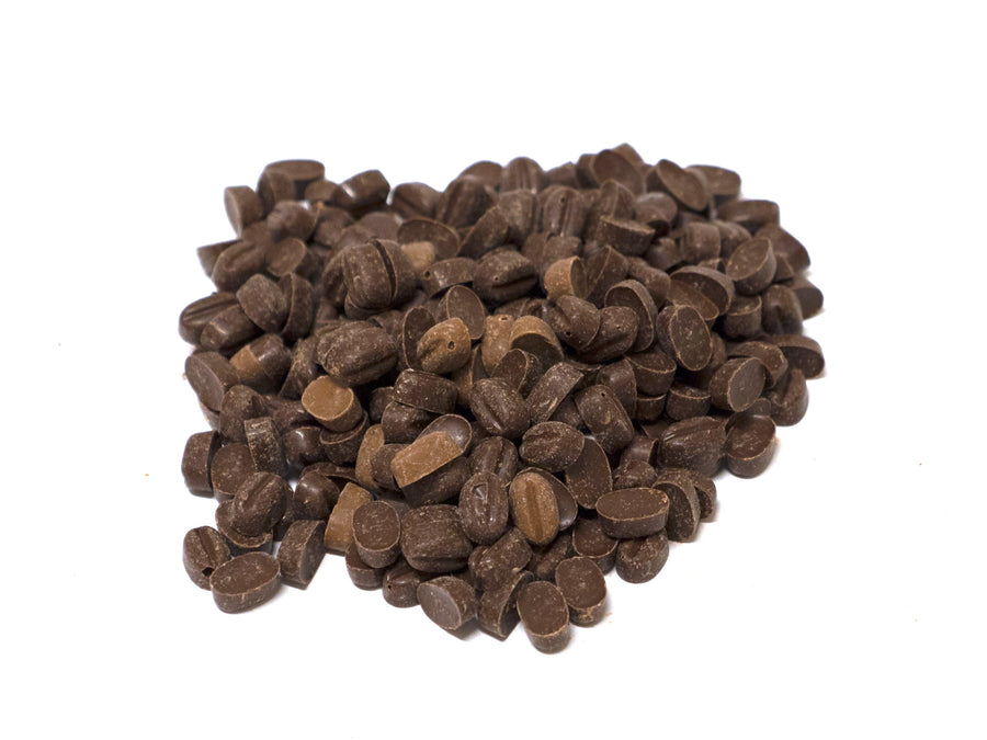 Grano De Cafe Cubierto Con Chocolate Semiamargo.